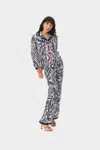 SLEEPER THE BOW PAJAMA SET IN ZEBRA PRINT