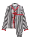 Sleeper The Bow Pajama Set With Red Details In Black