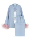 Sleeper The Bow Pyjama Set In Blue