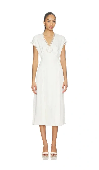 Sleeper The Genus Rosa Satin Dress In White