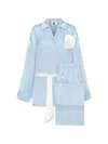 Sleeper The Rose Oversized Pajama Set In Blue