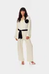 Sleeper The Rose Oversized Satin Pajama Set In Cream