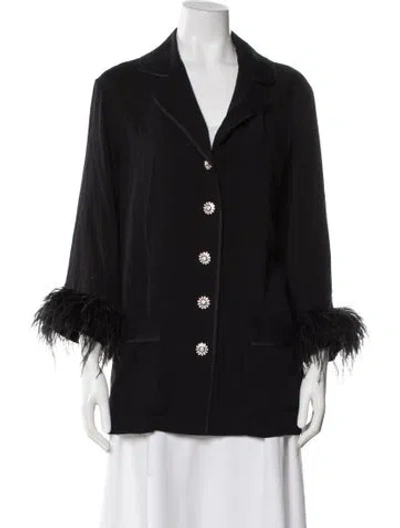 Pre-owned Sleeper Three-quarter Sleeve Top In Black