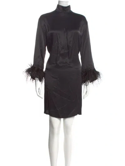 Pre-owned Sleeper Turtleneck Knee-length Dress In Gray