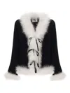 Sleeper Venus In Love Blouse With Feathers In Black In Multi