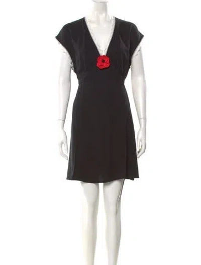 Pre-owned Sleeper V-neck Mini Dress W/ Tags In Black