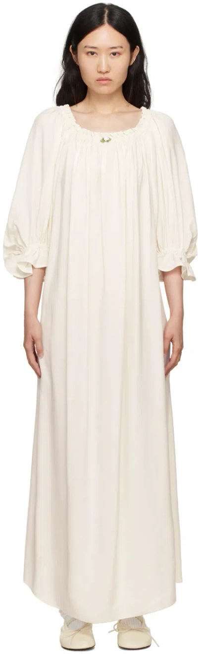 Sleeper White Zephir Maxi Dress