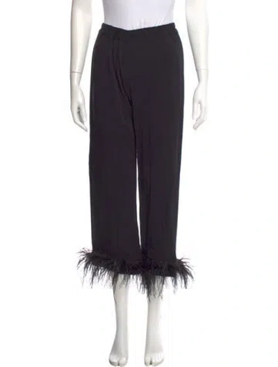 Pre-owned Sleeper Wide Leg Pants In Black