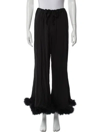 Pre-owned Sleeper Wide Leg Pants In Black