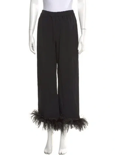 Pre-owned Sleeper Wide Leg Pants In Black
