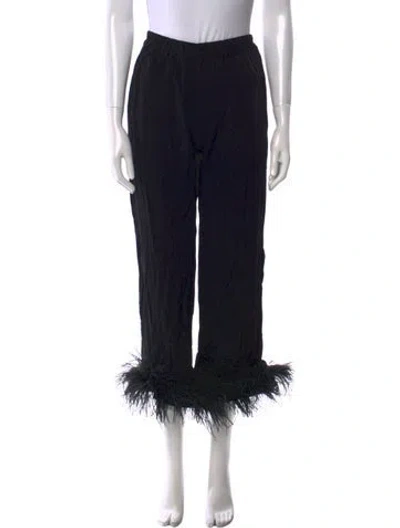 Pre-owned Sleeper Wide Leg Pants In Black