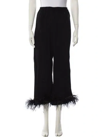 Pre-owned Sleeper Wide Leg Pants In Black