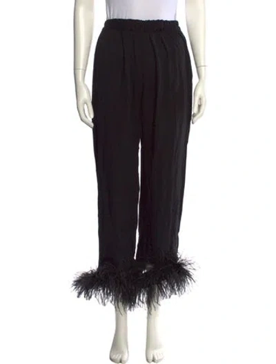 Pre-owned Sleeper Wide Leg Pants In Black