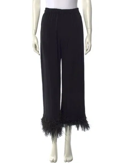 Pre-owned Sleeper Wide Leg Pants In Black