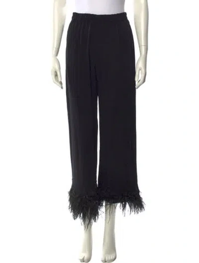 Pre-owned Sleeper Wide Leg Pants In Black