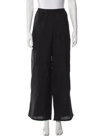 Pre-owned Sleeper Wide Leg Pants In Black