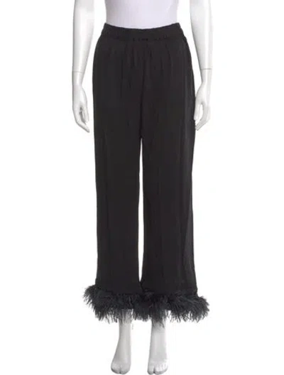Pre-owned Sleeper Wide Leg Pants In Black