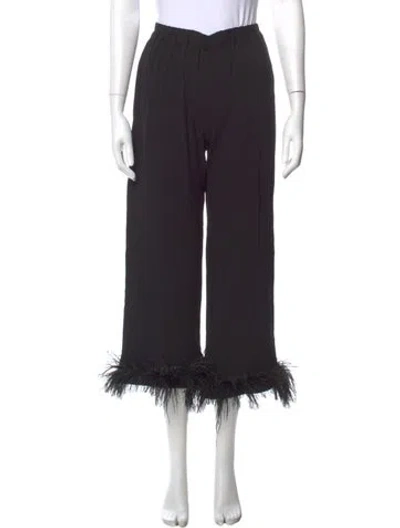 Pre-owned Sleeper Wide Leg Pants In Black