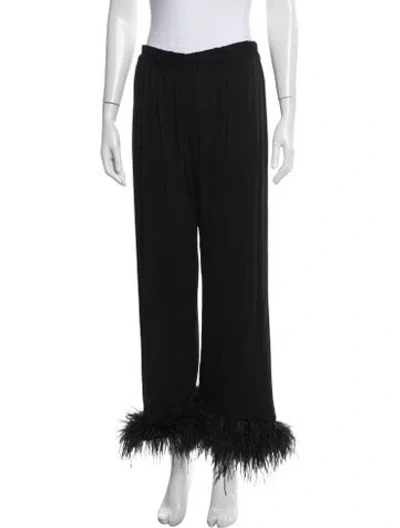 Pre-owned Sleeper Wide Leg Pants In Black