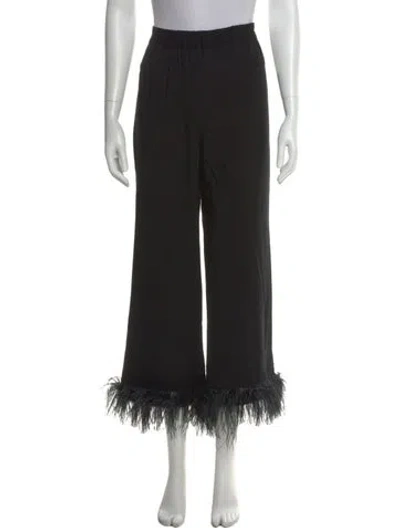 Pre-owned Sleeper Wide Leg Pants In Black
