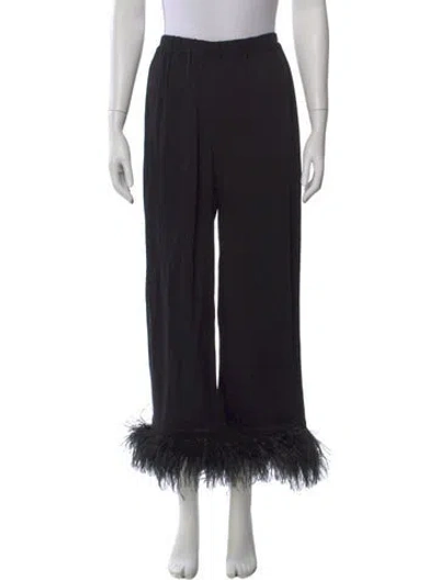 Pre-owned Sleeper Wide Leg Pants In Black