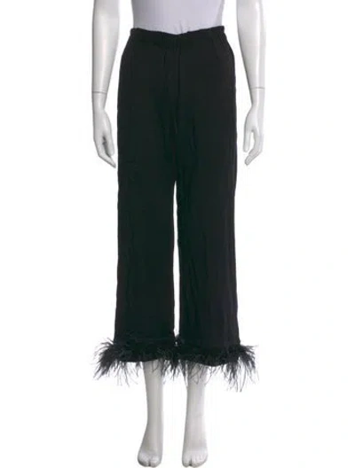 Pre-owned Sleeper Wide Leg Pants In Black