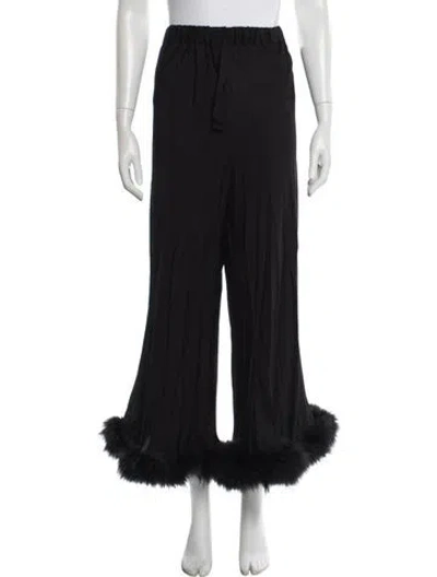 Pre-owned Sleeper Wide Leg Pants In Black