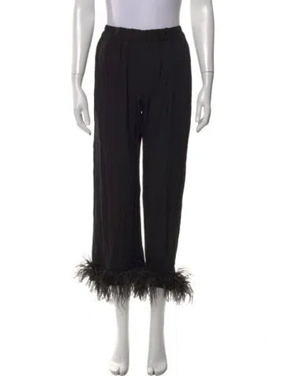 Pre-owned Sleeper Wide Leg Pants In Black