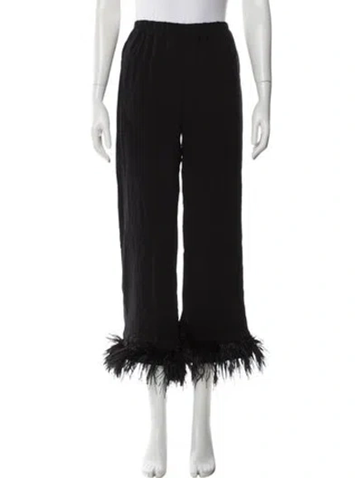 Pre-owned Sleeper Wide Leg Pants In Black