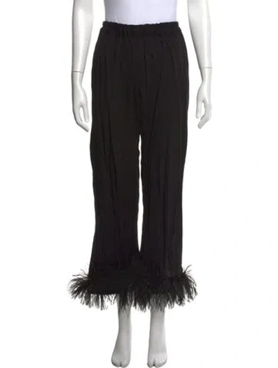 Pre-owned Sleeper Wide Leg Pants In Black