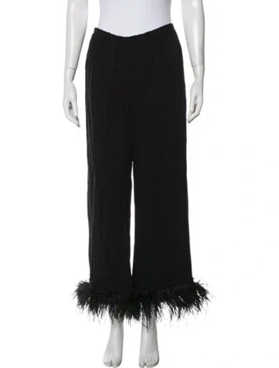 Pre-owned Sleeper Wide Leg Pants In Black