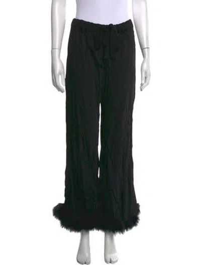 Pre-owned Sleeper Wide Leg Pants In Black