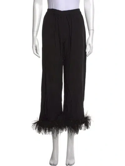 Pre-owned Sleeper Wide Leg Pants In Black