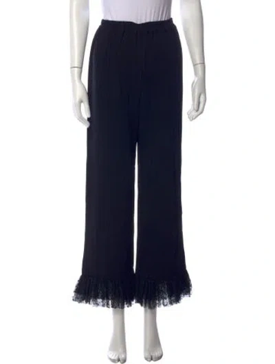 Pre-owned Sleeper Wide Leg Pants In Black