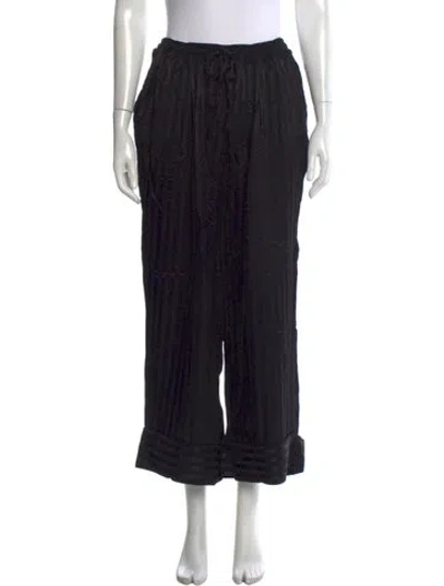 Pre-owned Sleeper Wide Leg Pants In Black