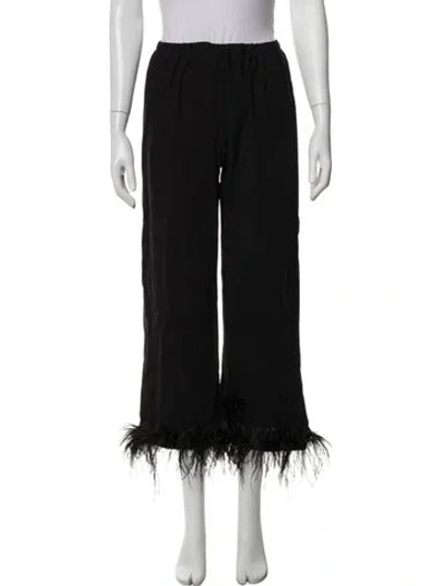 Pre-owned Sleeper Wide Leg Pants In Black
