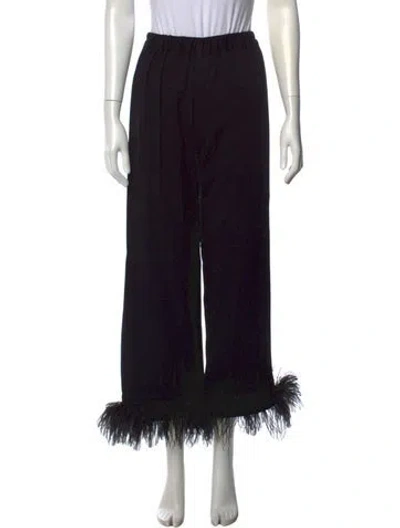 Pre-owned Sleeper Wide Leg Pants In Black