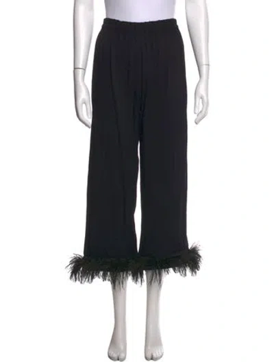 Pre-owned Sleeper Wide Leg Pants In Black