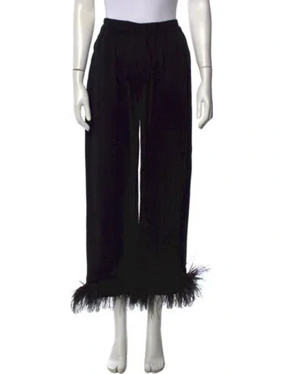 Pre-owned Sleeper Wide Leg Pants In Black