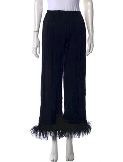 Pre-owned Sleeper Wide Leg Pants In Black