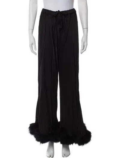 Pre-owned Sleeper Wide Leg Pants In Black