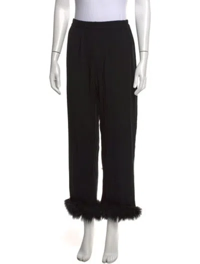 Pre-owned Sleeper Wide Leg Pants In Black