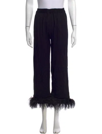 Pre-owned Sleeper Wide Leg Pants In Black