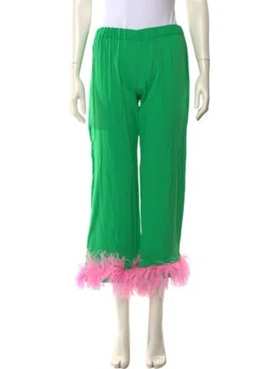 Pre-owned Sleeper Wide Leg Pants In Green