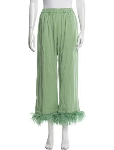Pre-owned Sleeper Wide Leg Pants In Green