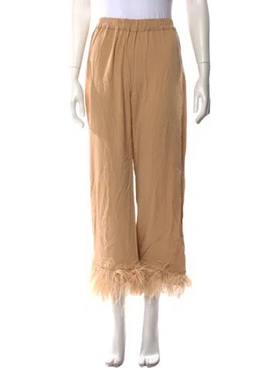 Pre-owned Sleeper Wide Leg Pants In Neutral