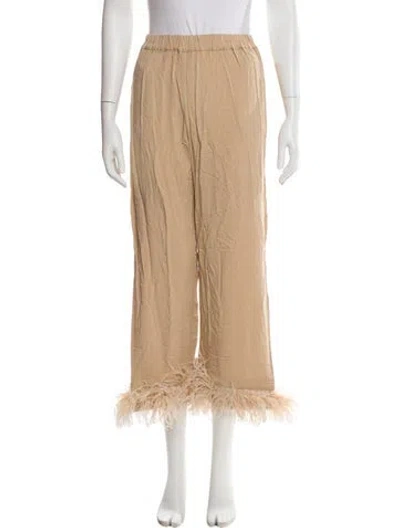 Pre-owned Sleeper Wide Leg Pants In Neutral