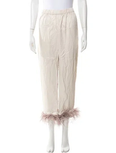 Pre-owned Sleeper Wide Leg Pants In Neutral