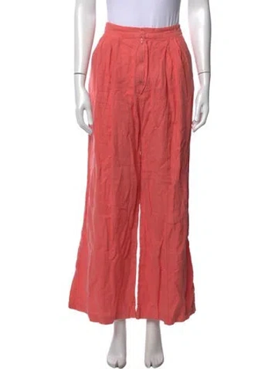 Pre-owned Sleeper Wide Leg Pants In Pink