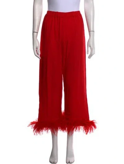 Pre-owned Sleeper Wide Leg Pants In Red